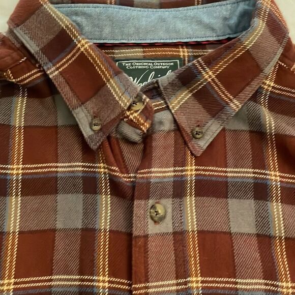 Woolrich Plaid Cotton Flannel Button Down Shirt Mens Size Extra Large - Picture 10 of 12